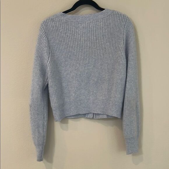 Light Blue Button-Up Women's Sweater - Picture 2 of 5